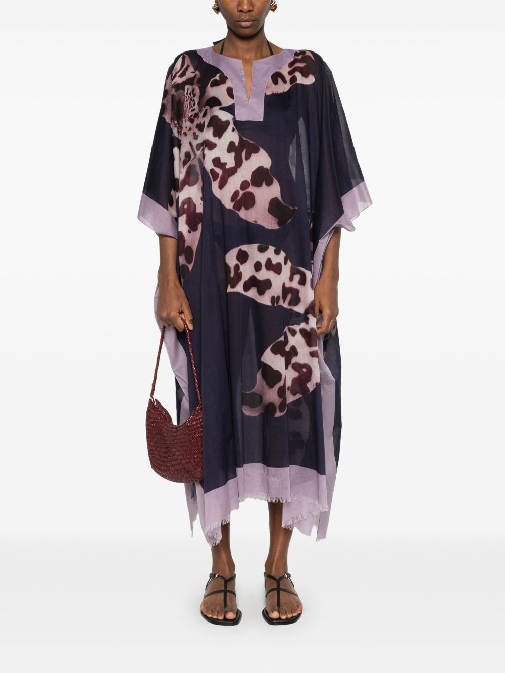 Printed kaftan dress