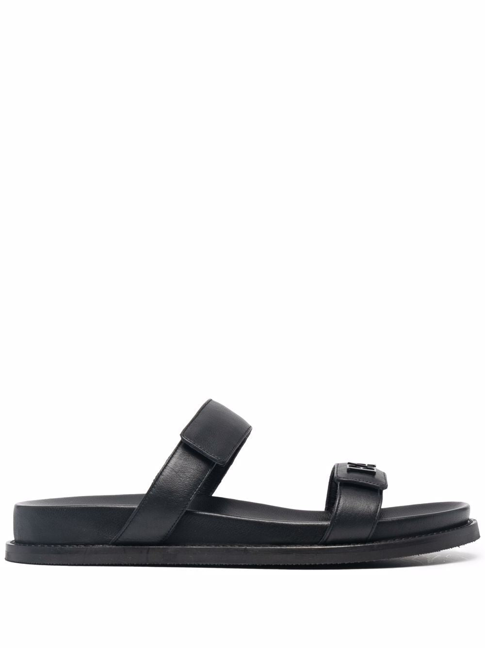 Leather flat sandals