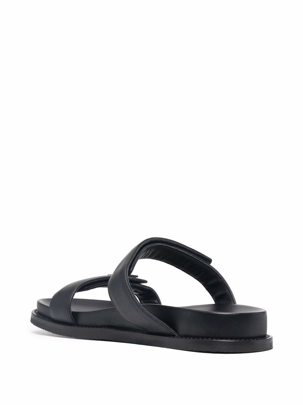 Leather flat sandals