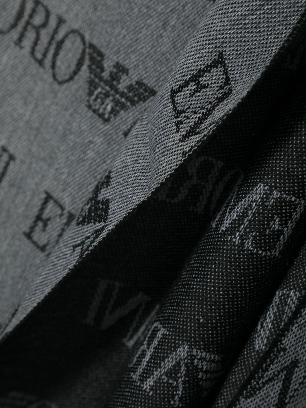 Allover logo wool blend scarf