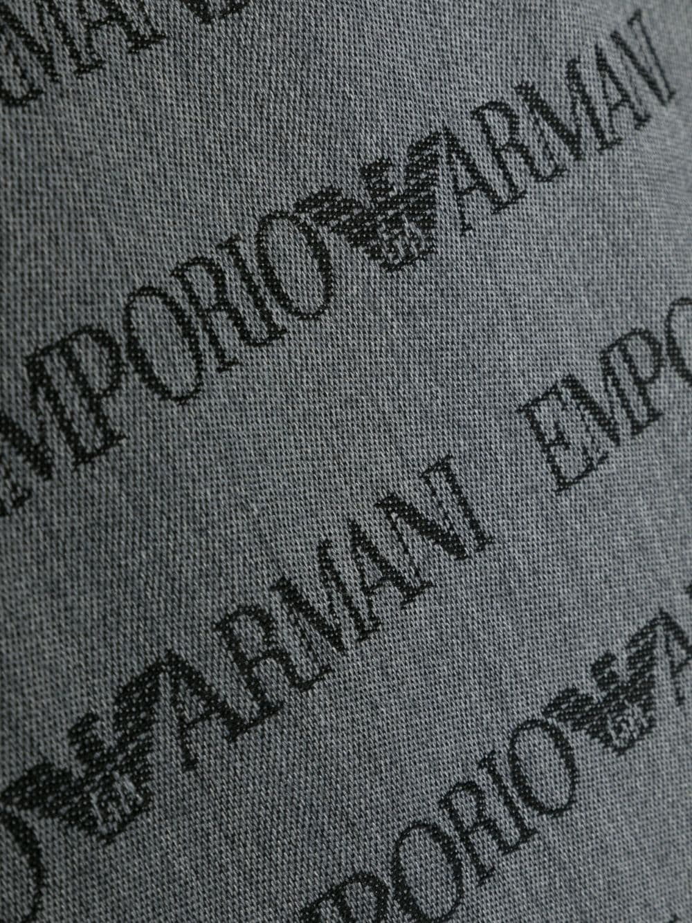 Allover logo wool blend scarf