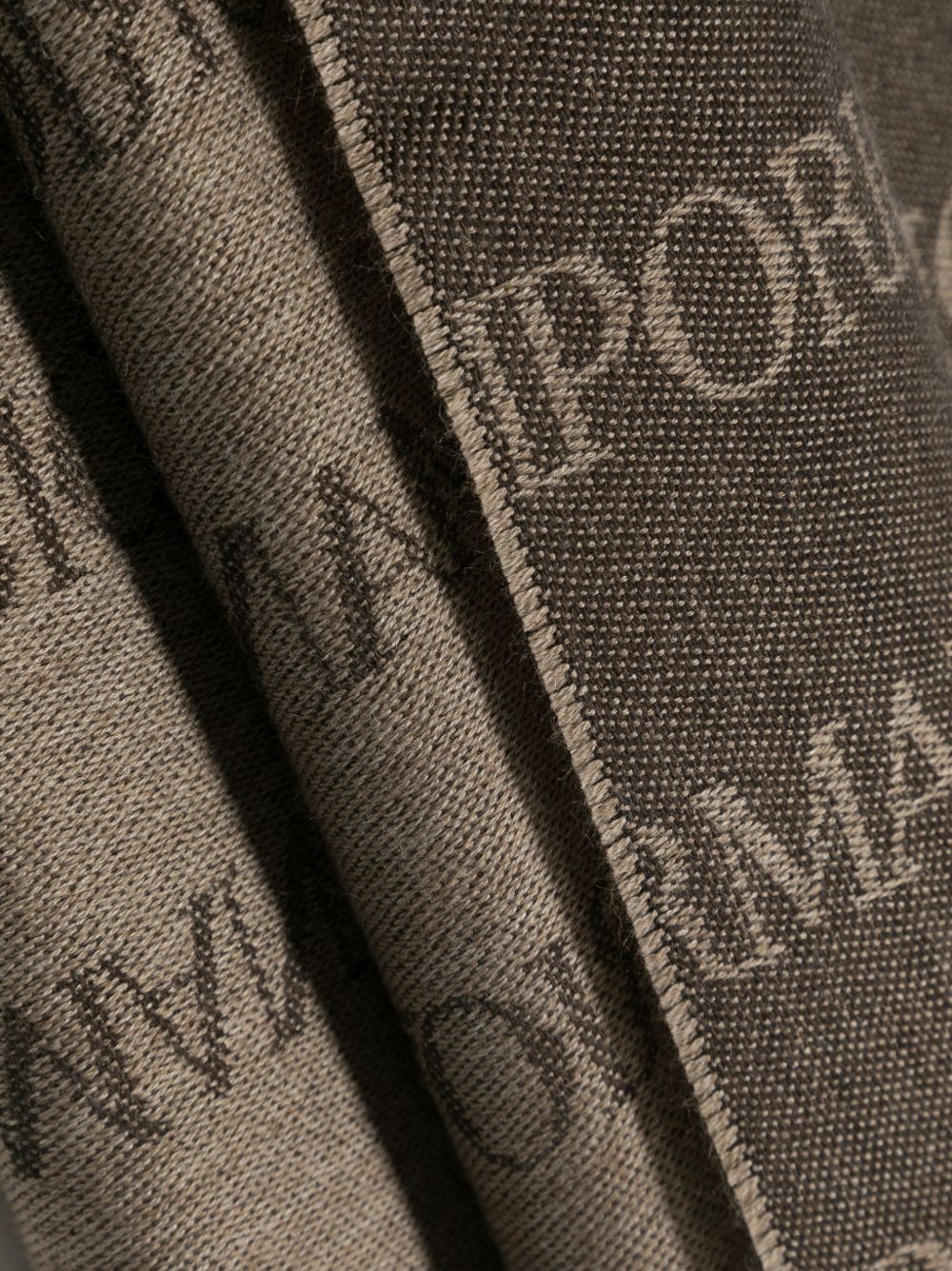 Allover logo wool blend scarf