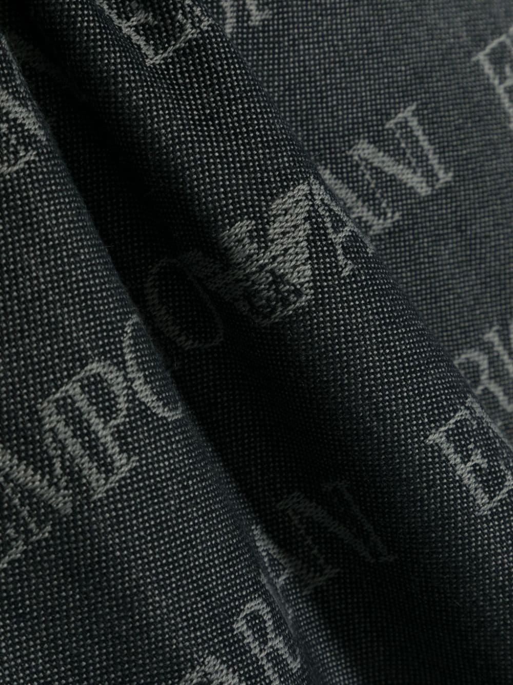 Allover logo wool blend scarf