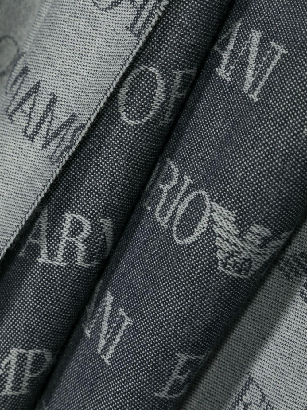 Allover logo wool blend scarf