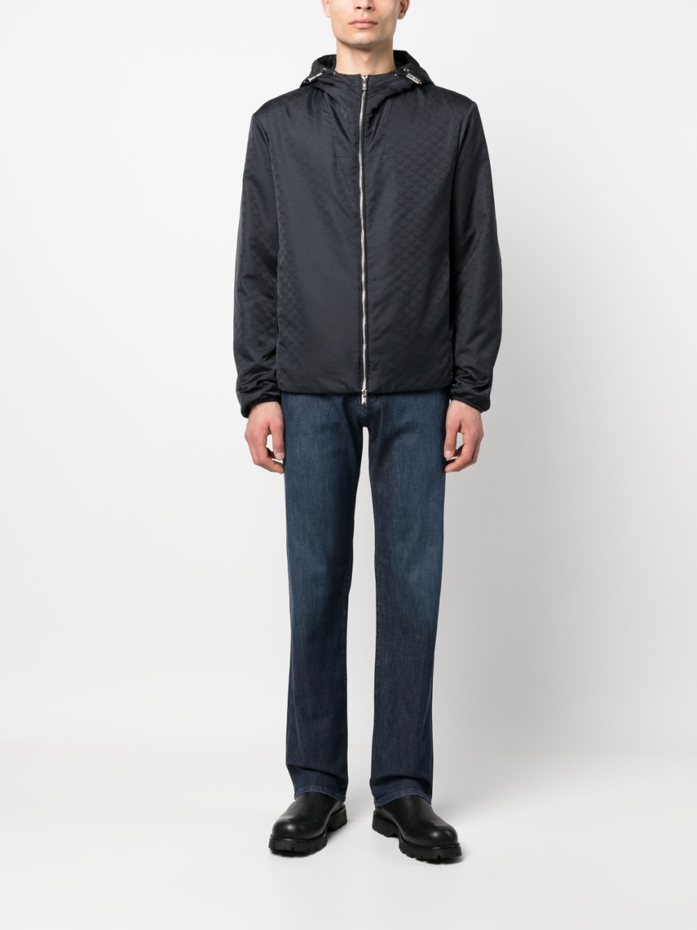 Allover logo blouson jacket