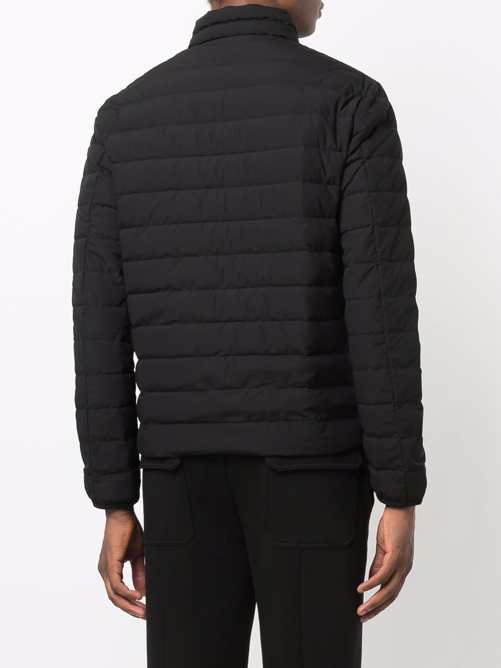 Zipped short down jacket