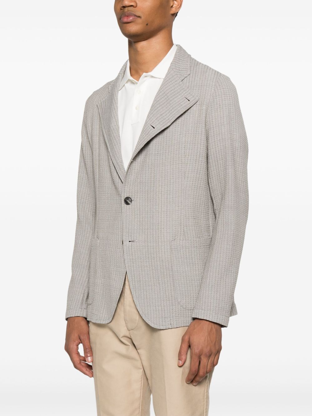 Wool single-breasted blazer jacket