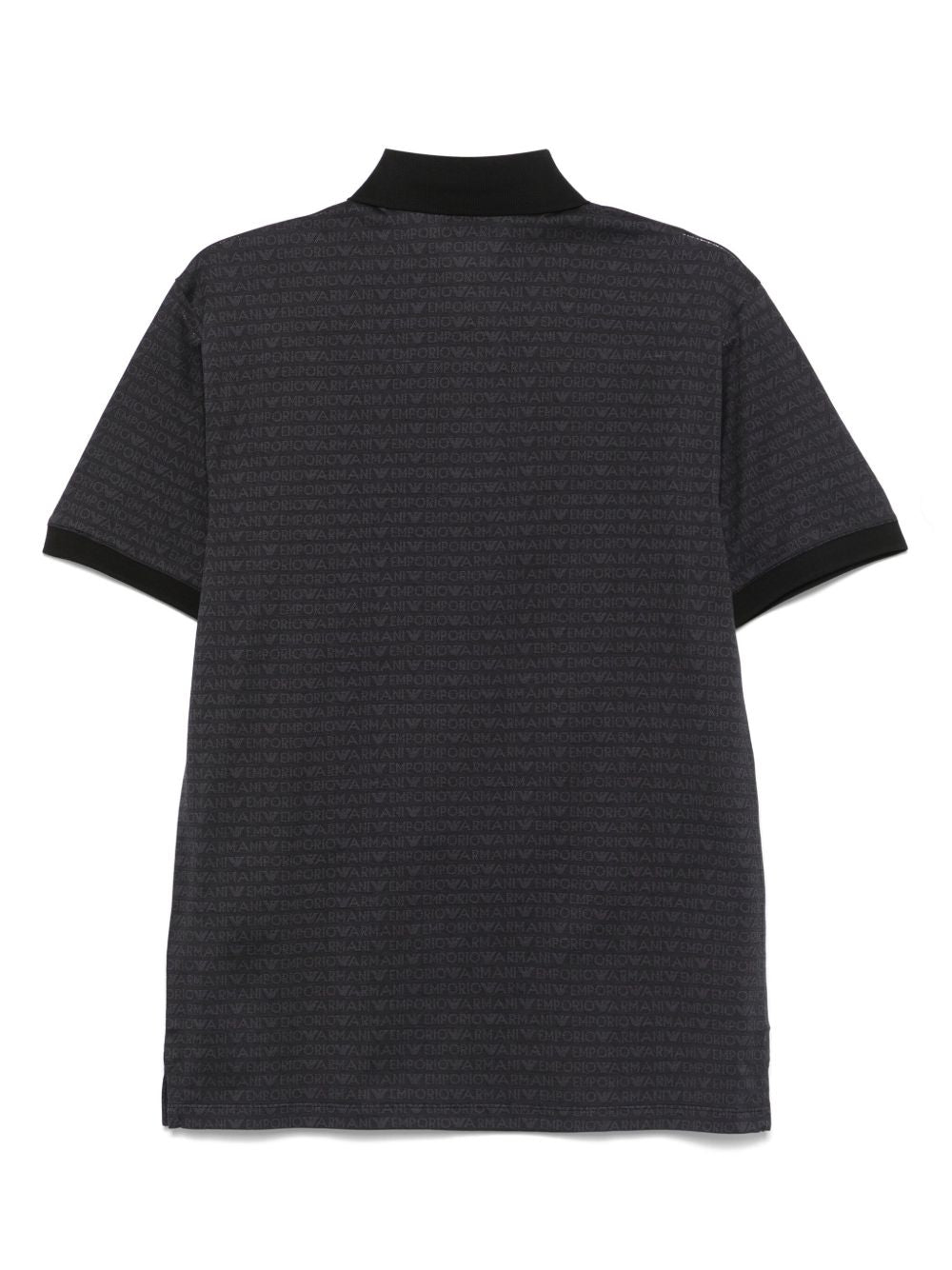 Allover logo cotton polo shirt