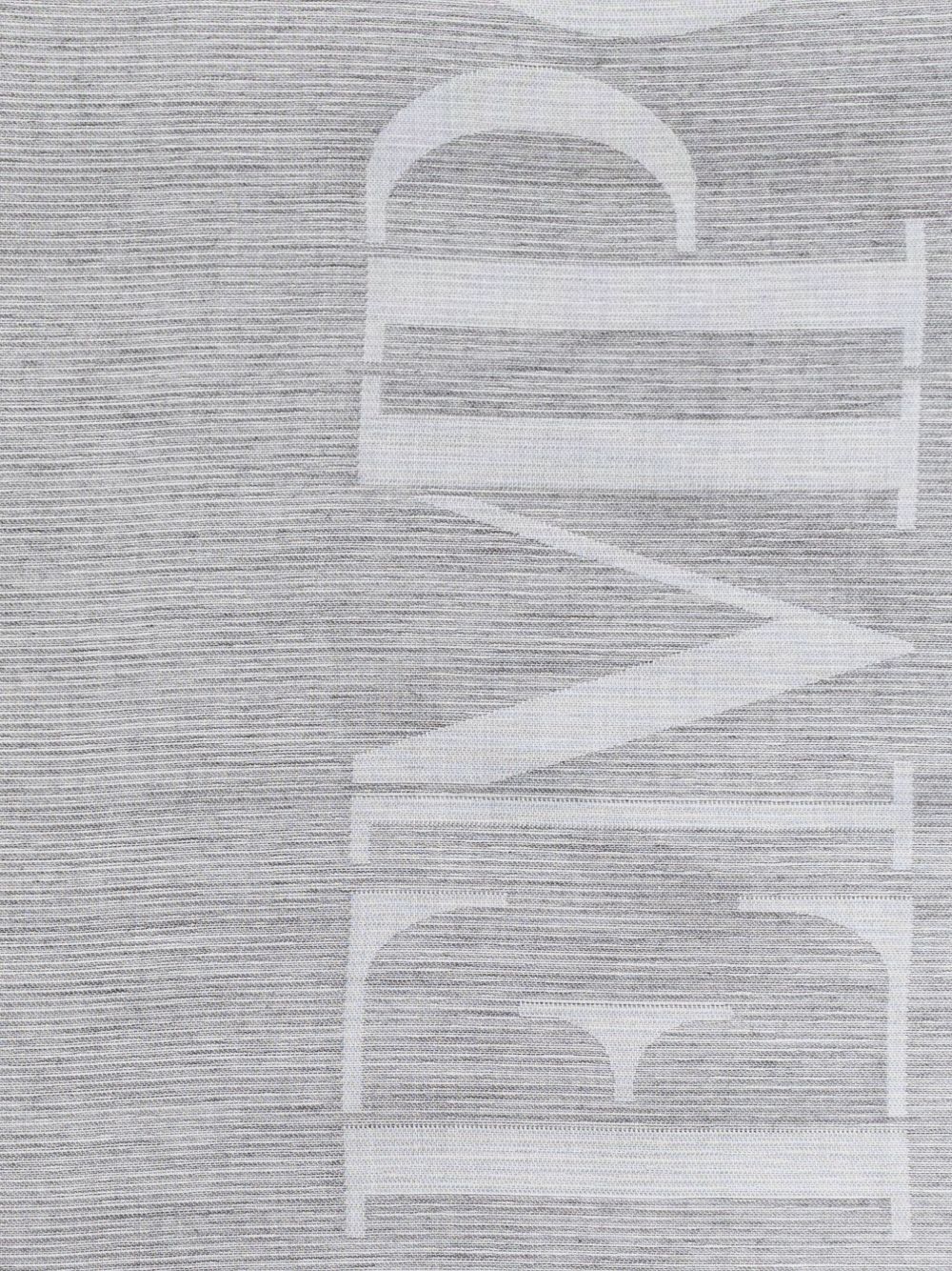 Logo cotton blend scarf