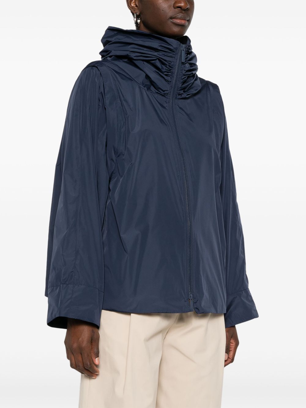 Hooded blouson jacket
