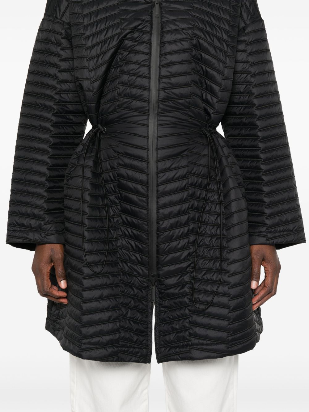 Nylon midi coat