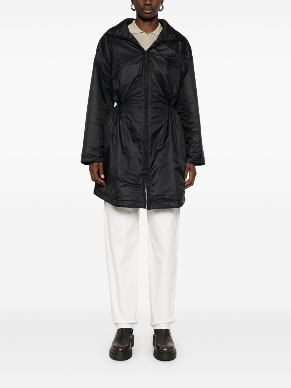 Nylon midi coat