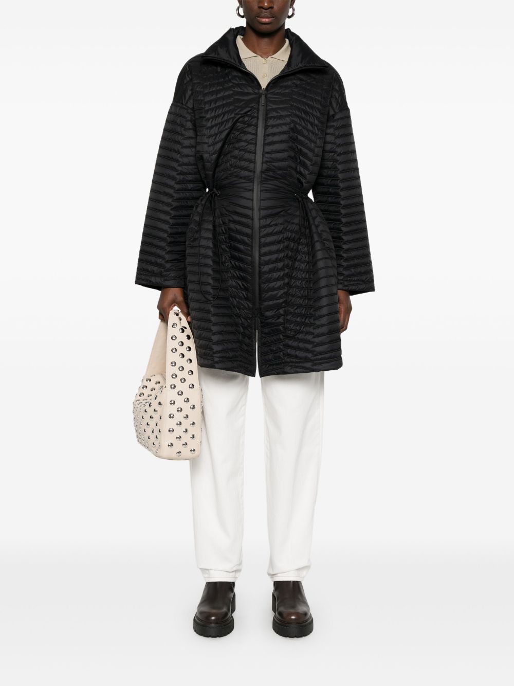 Nylon midi coat