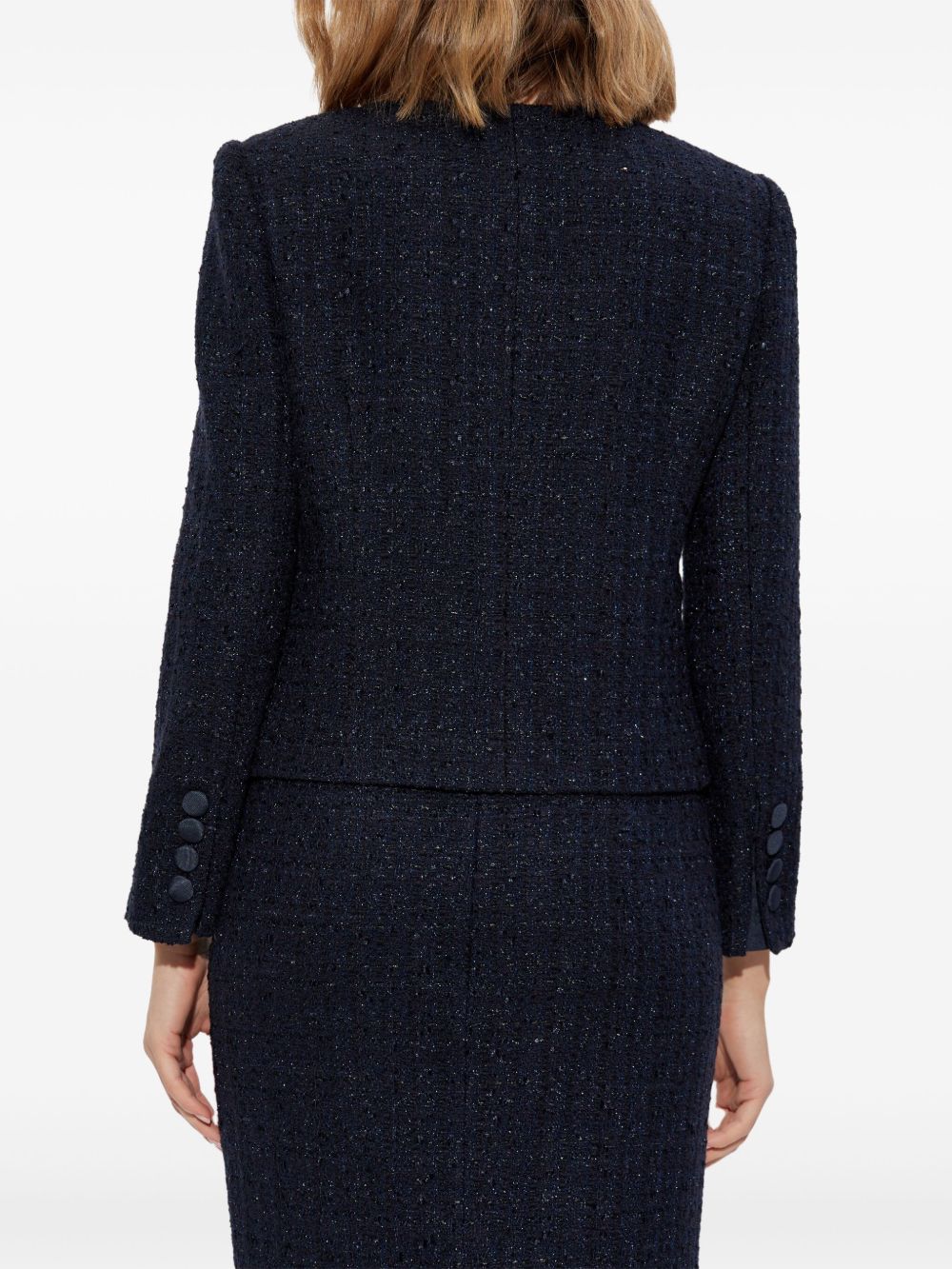 Tweed short blazer jacket
