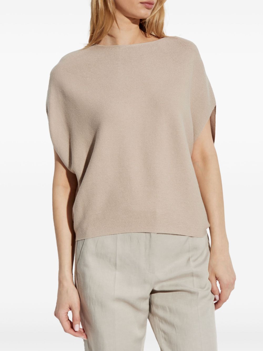 Cotton blend knitted top