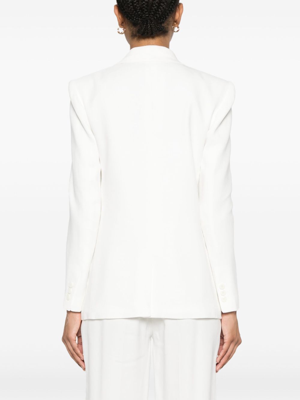 Linen blend double-breasted jacket