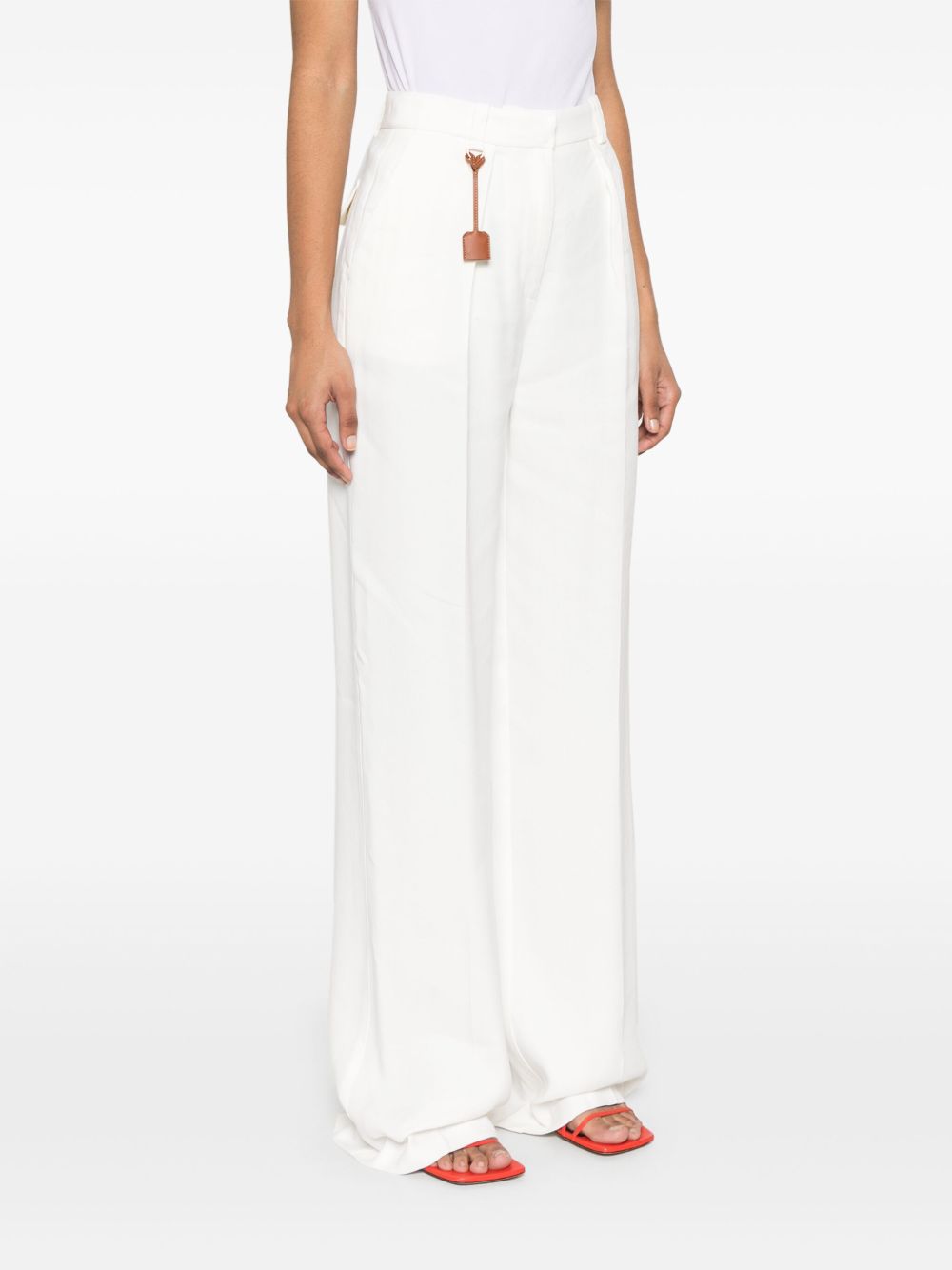 Linen blend trousers