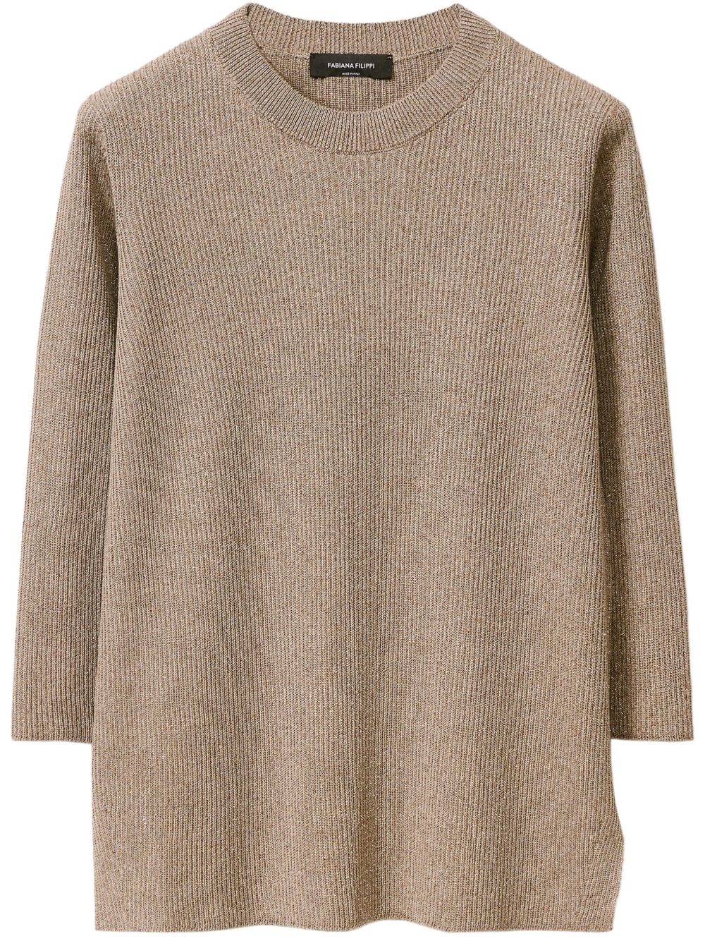 Cotton blend crewneck sweater