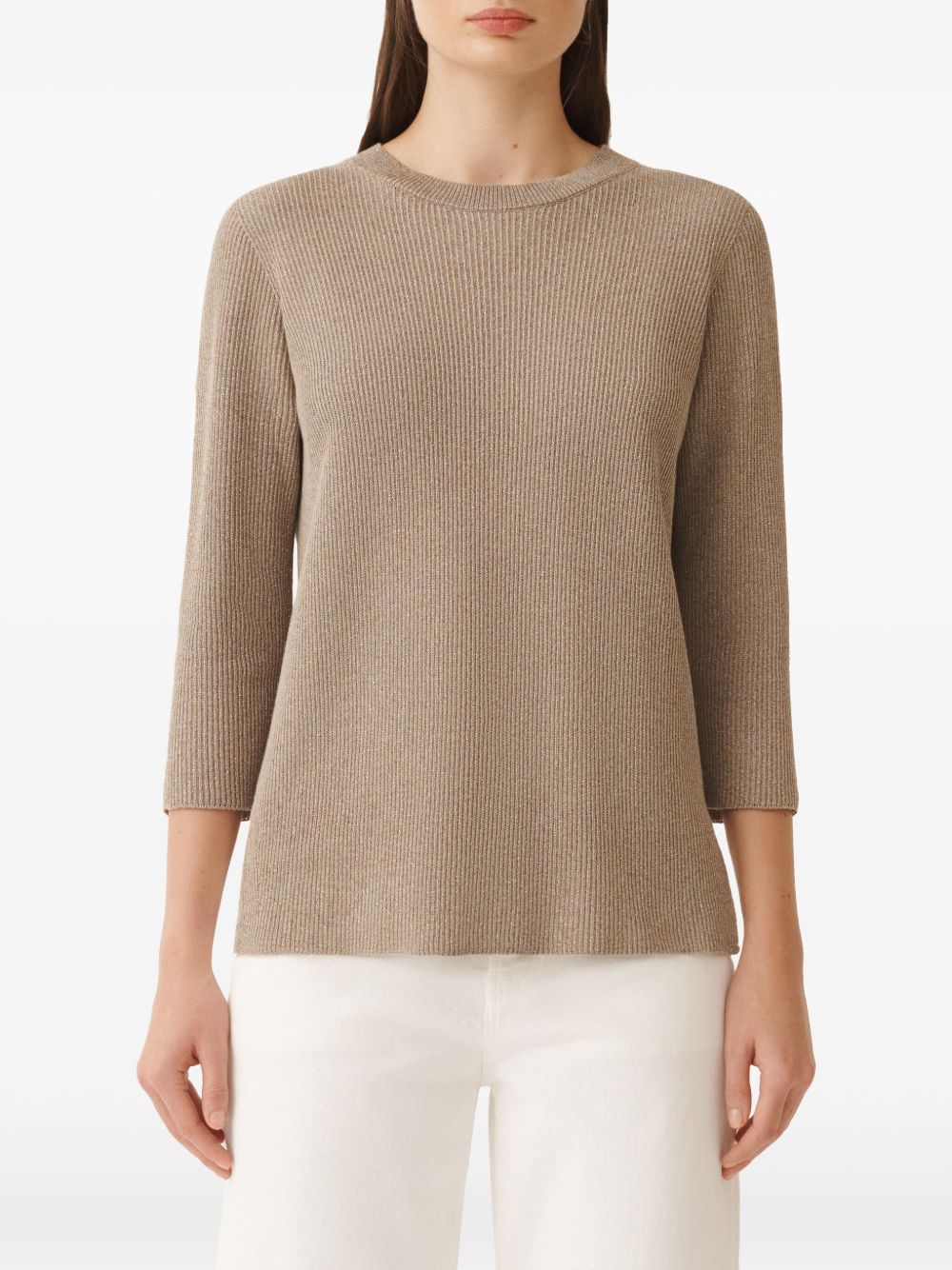 Cotton blend crewneck sweater