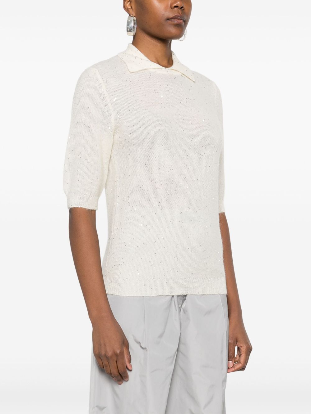 Wool polo shirt