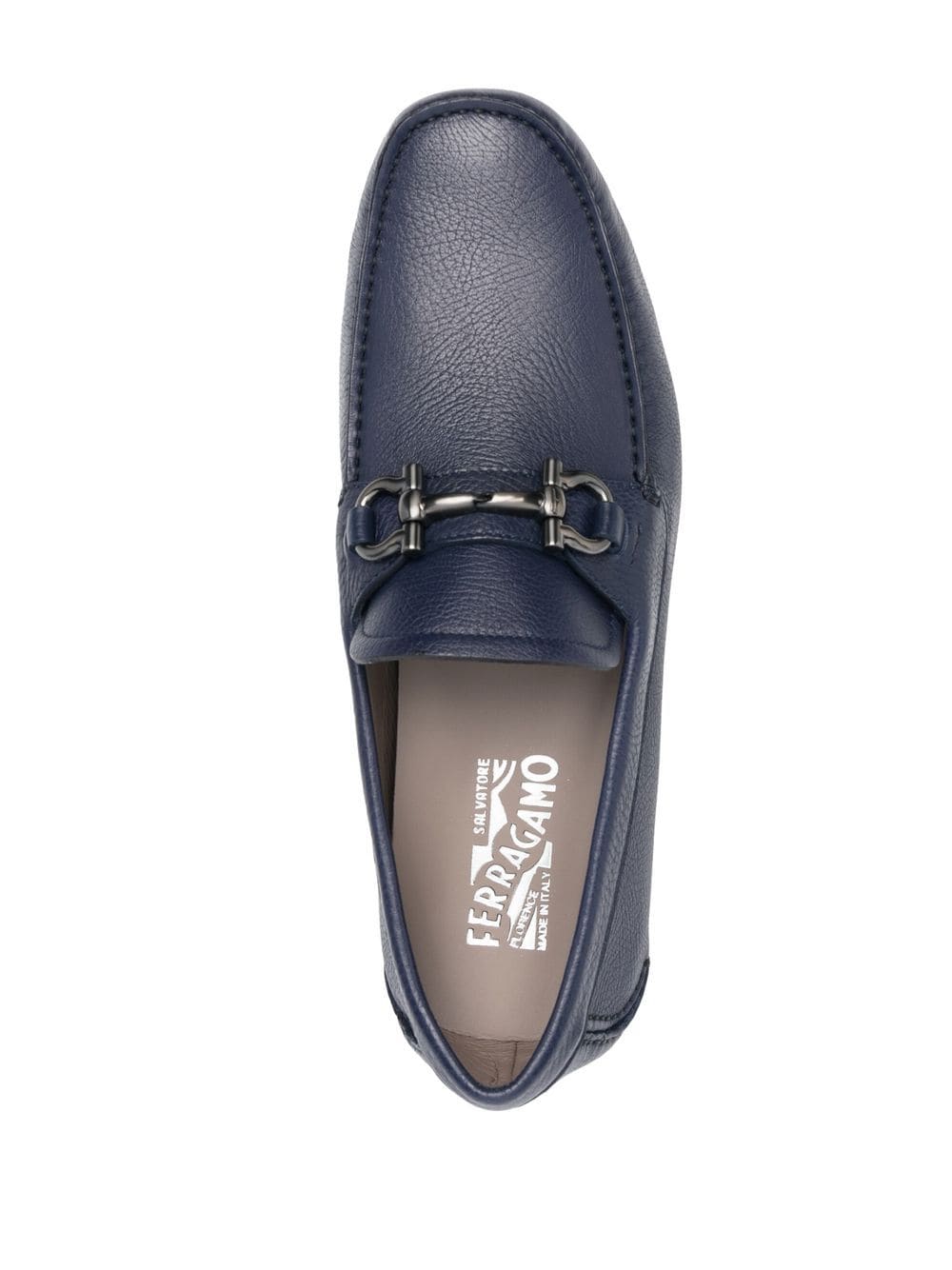 Gancini leather loafers