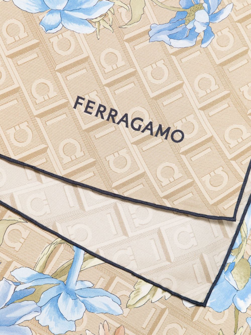 Printed silk foulard