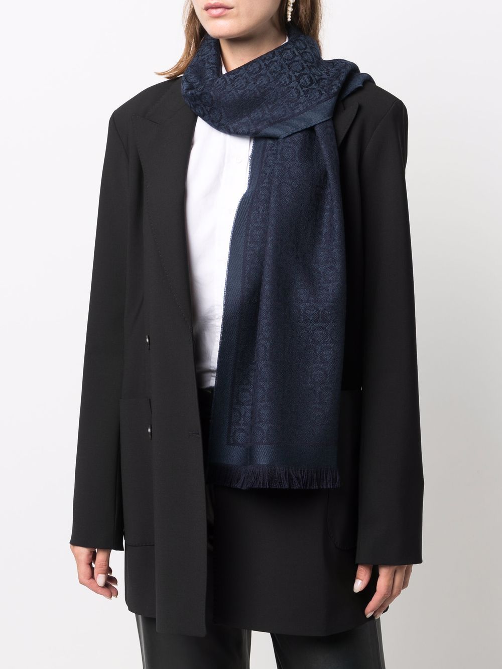 Gancini wool scarf
