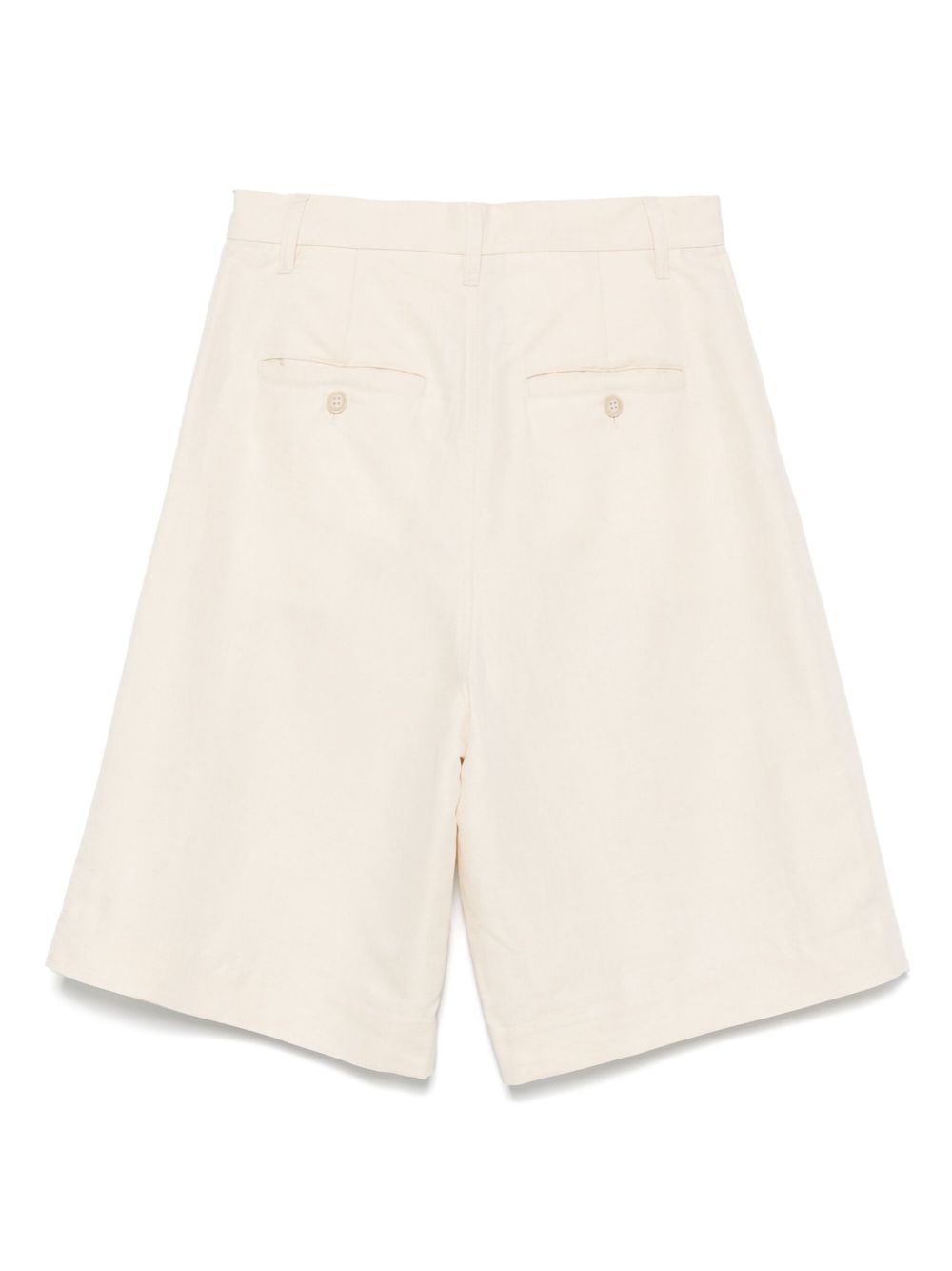 Linen and cotton blend shorts