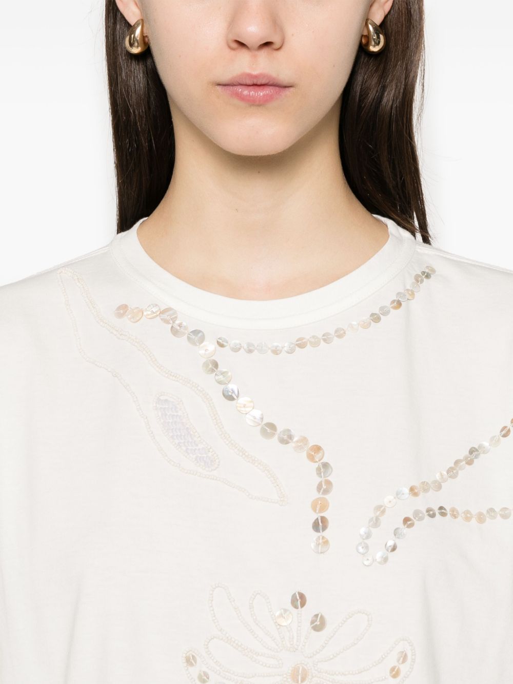 Embroidered cotton t-shirt