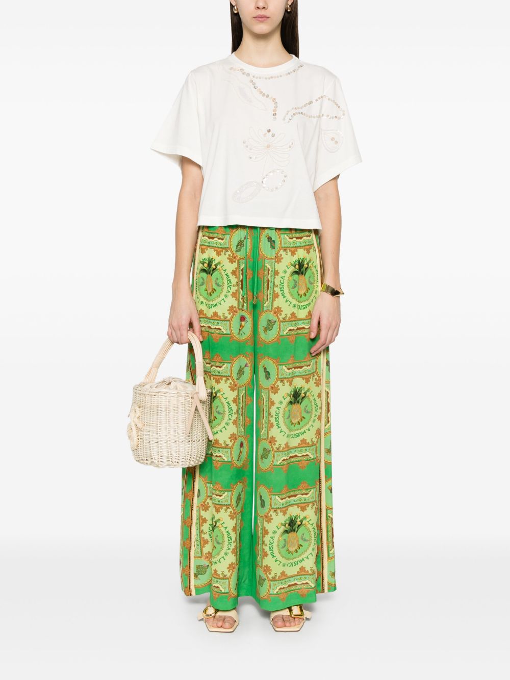 Embroidered cotton t-shirt