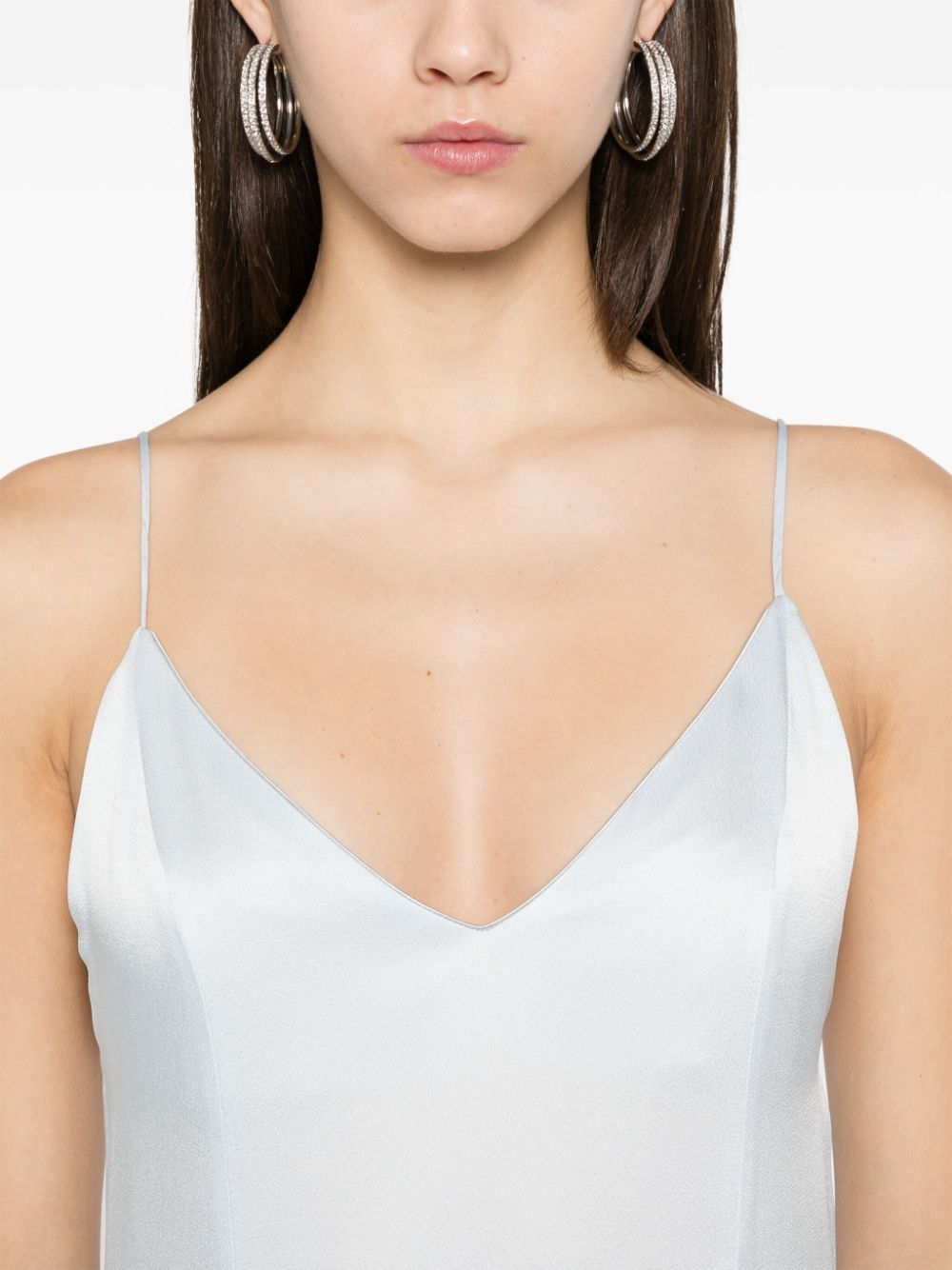 Satin midi slipdress