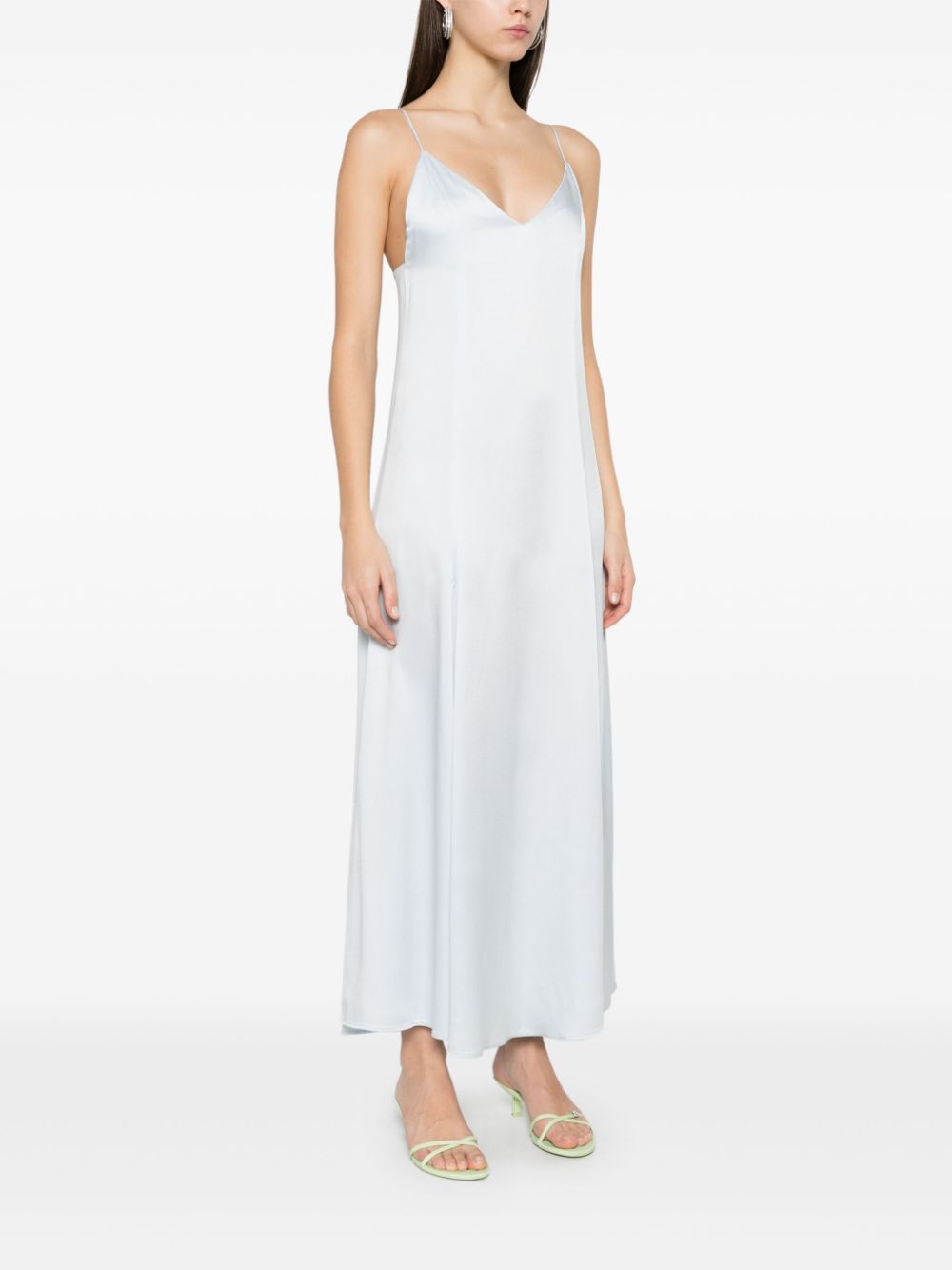 Satin midi slipdress