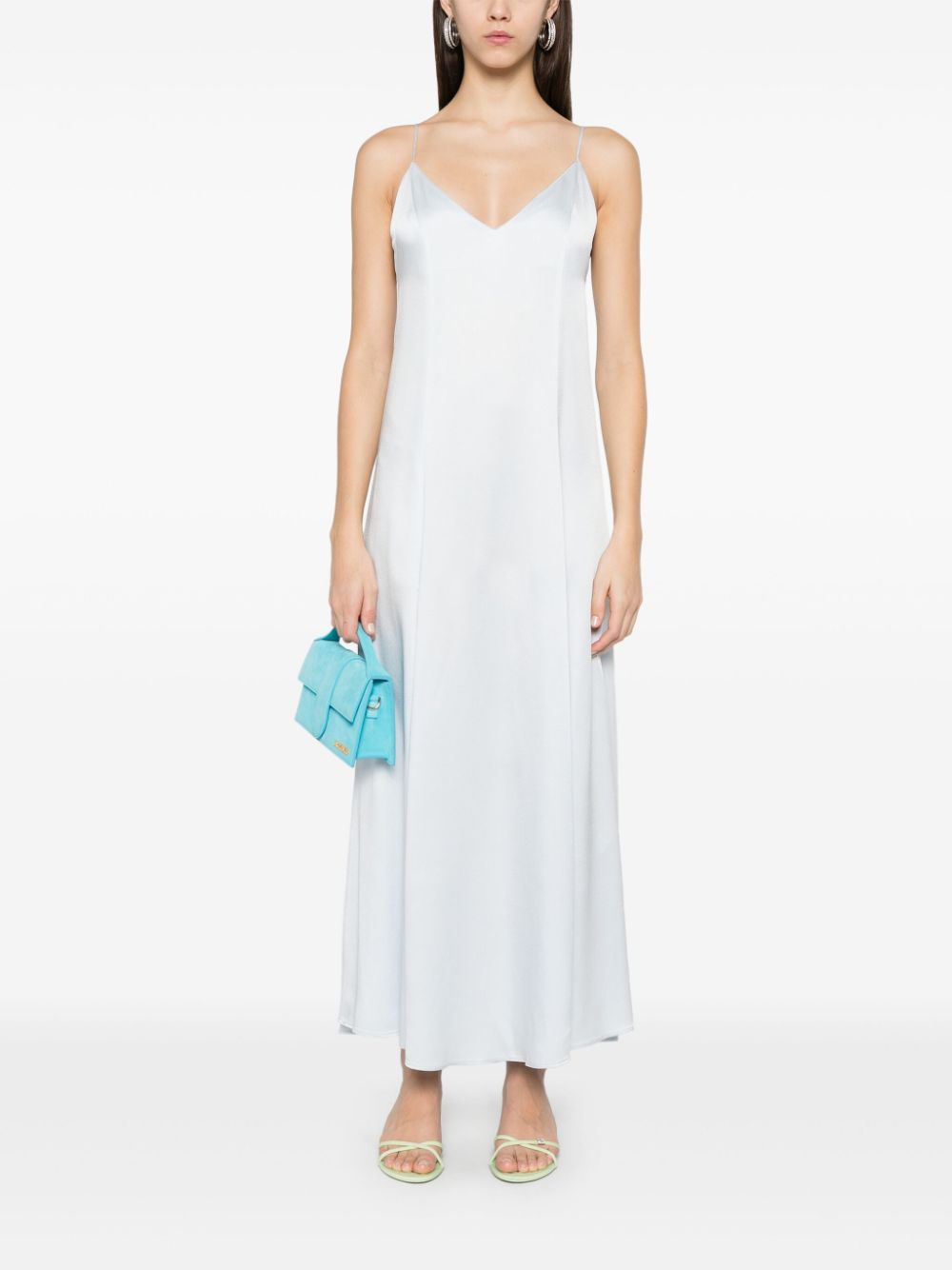 Satin midi slipdress