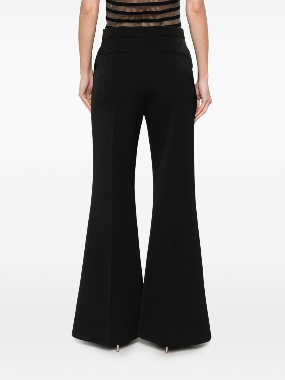 Wool flared trousers