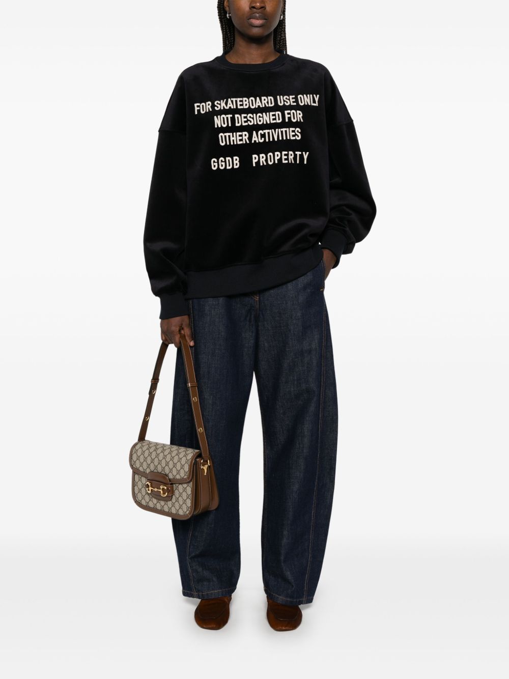 Chenille crewneck sweatshirt