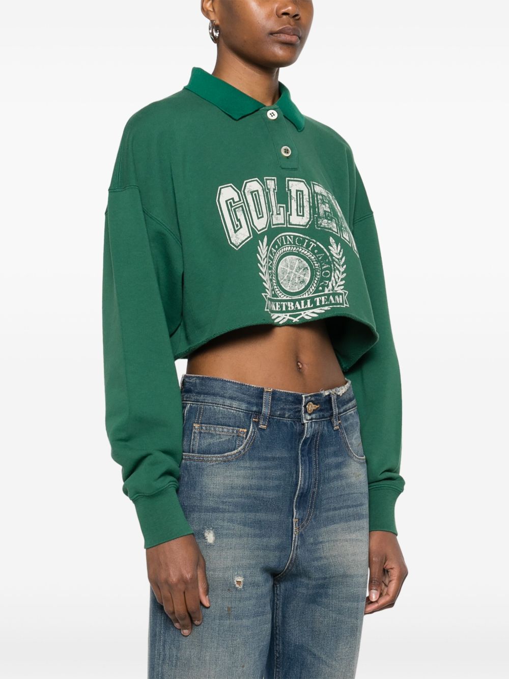 Organic cotton cropped sweatshirt