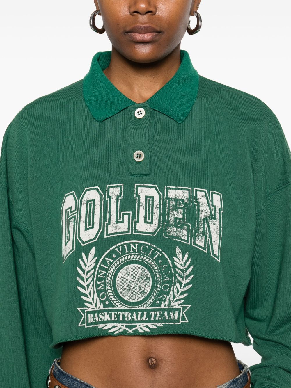 Organic cotton cropped sweatshirt