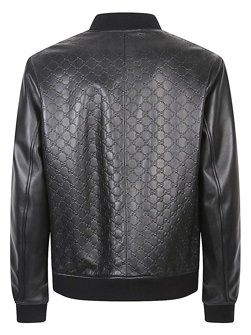 Gg leather bomber jacket