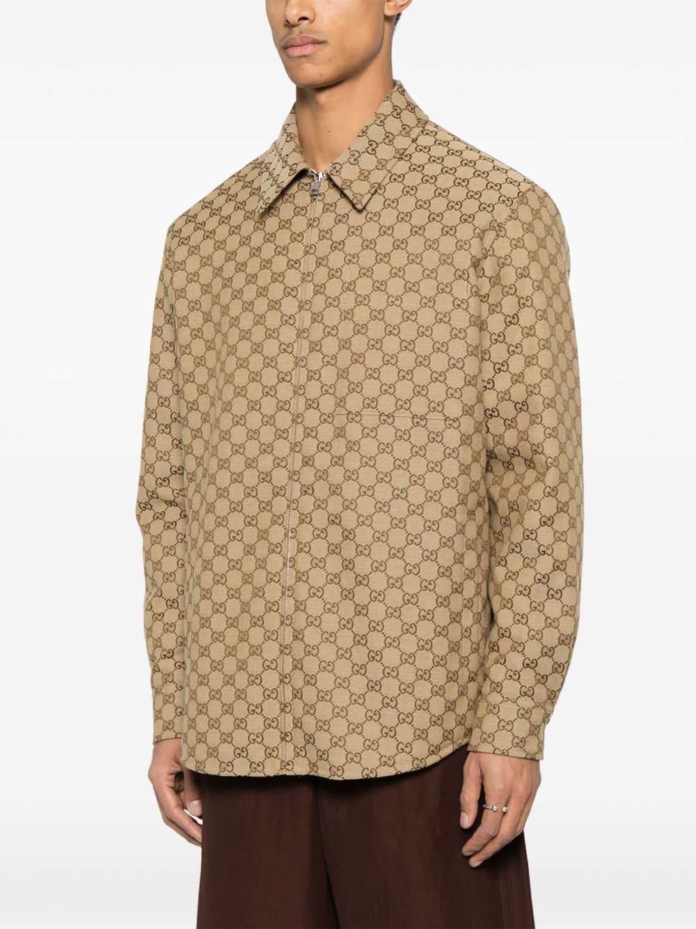 Gg supreme canvas overshirt
