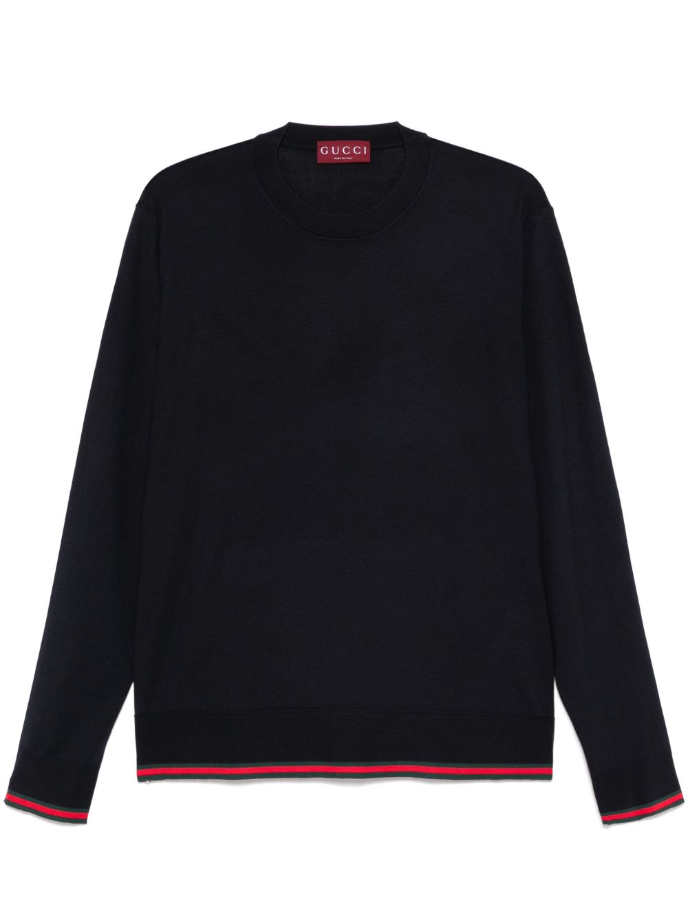 Web detail wool sweater