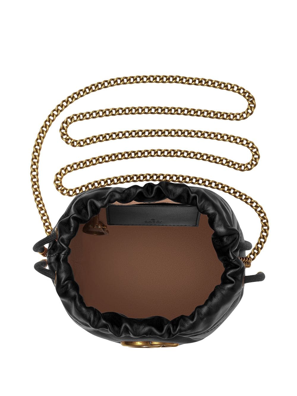 Gg marmont mini leather bucket bag