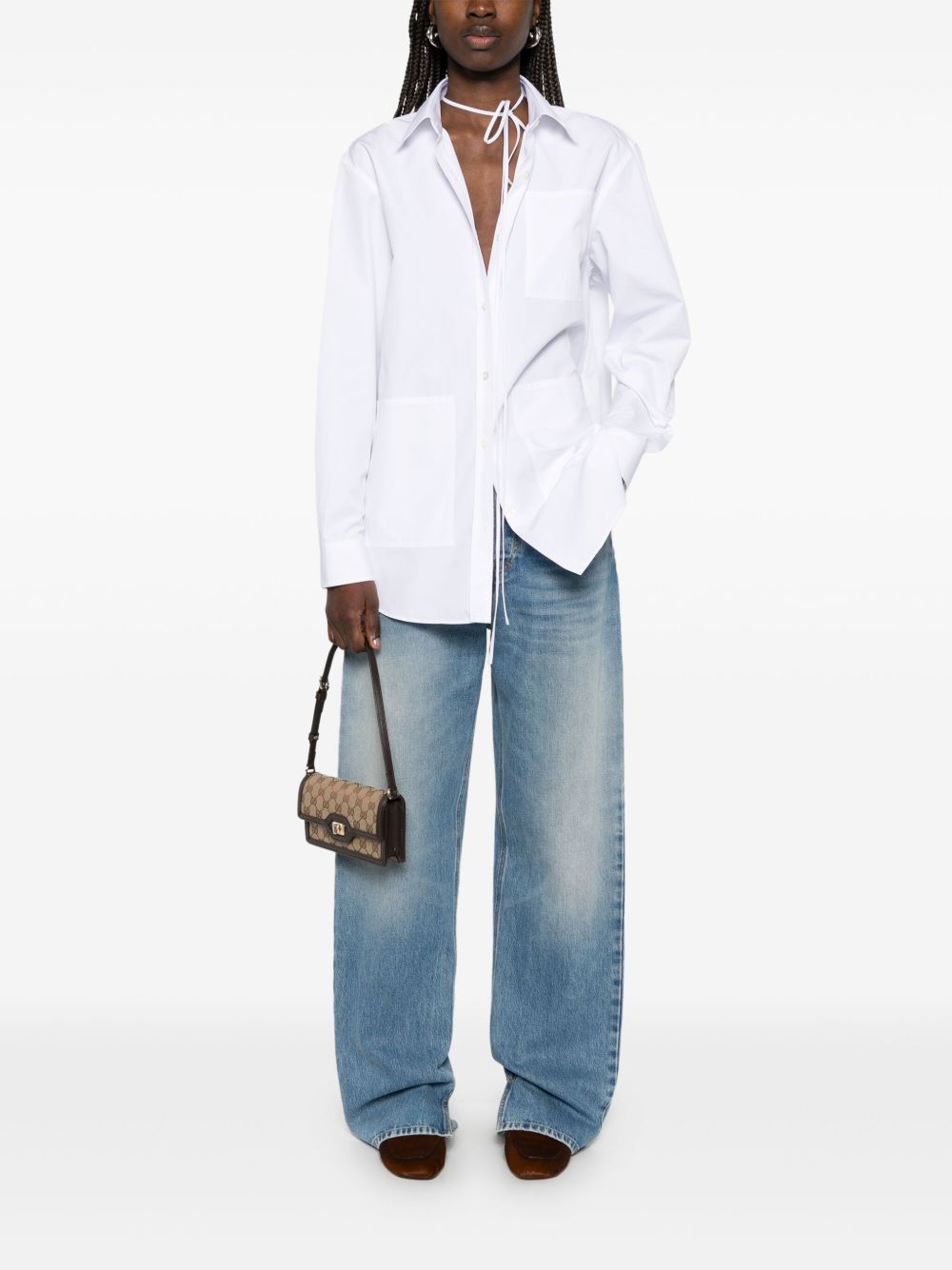 Boyfriend denim cotton jeans
