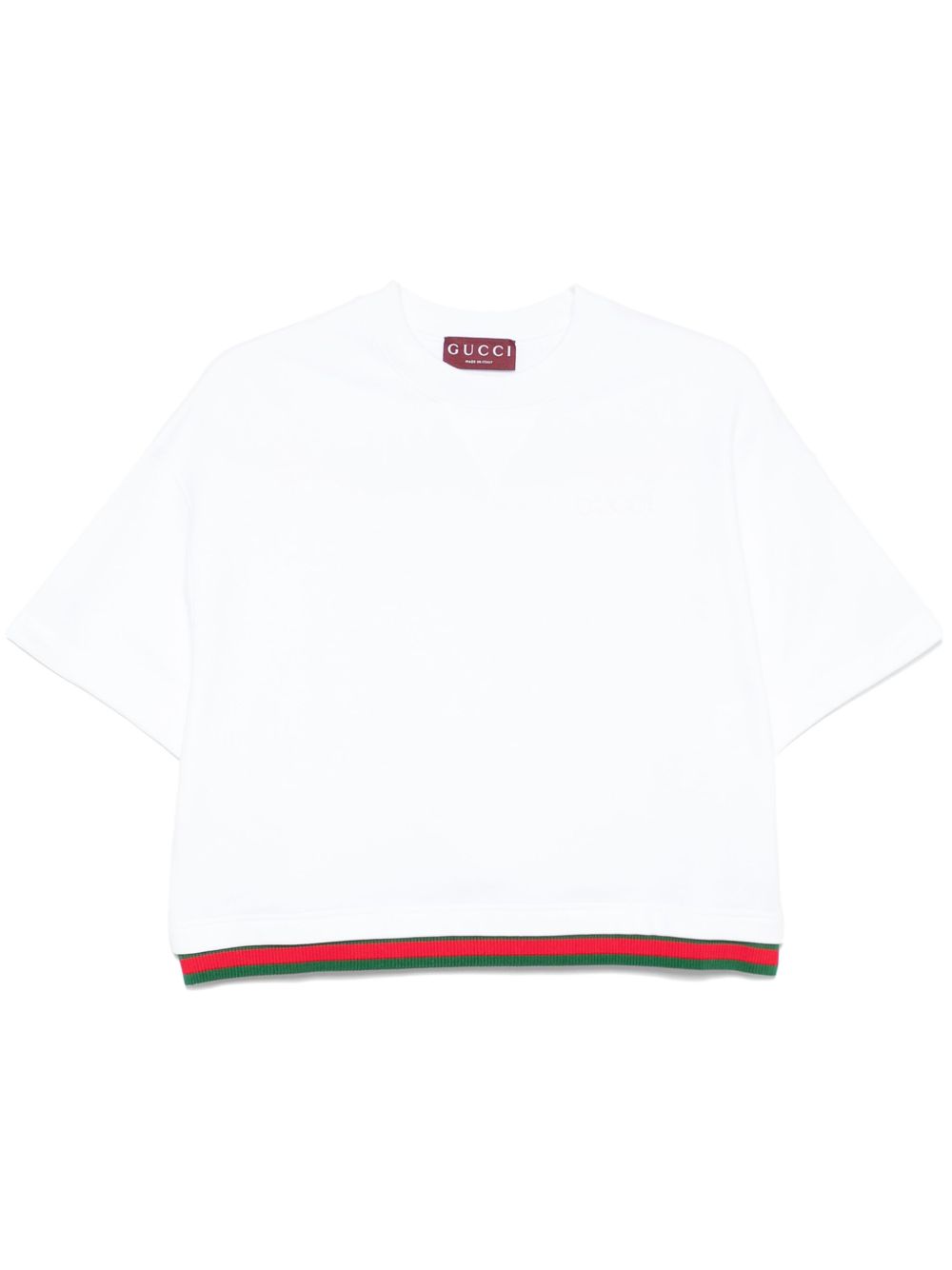 Web detail cotton t-shirt