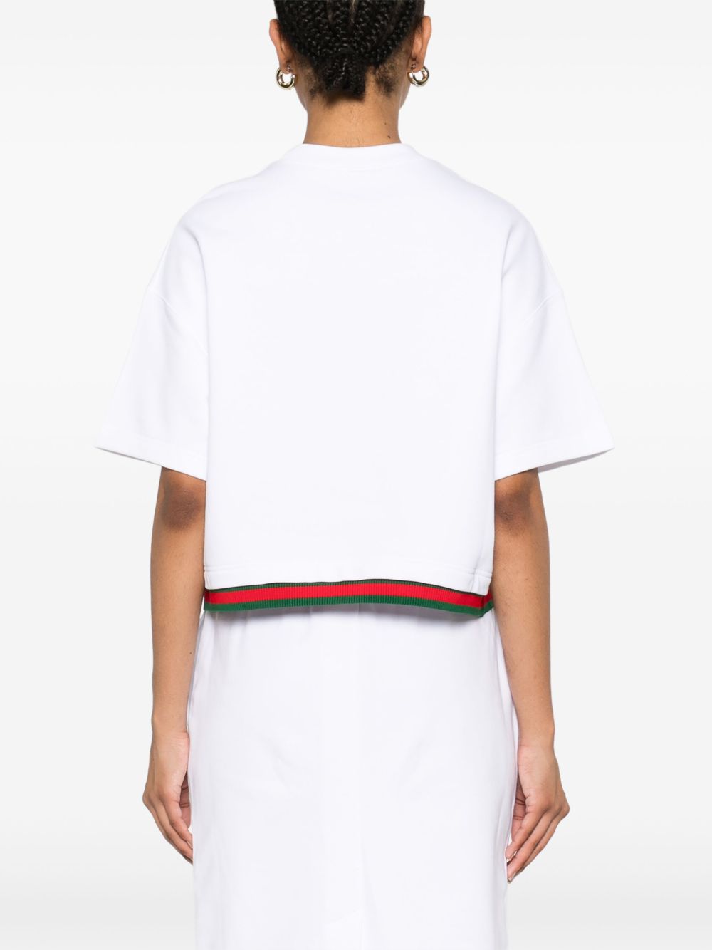 Web detail cotton t-shirt