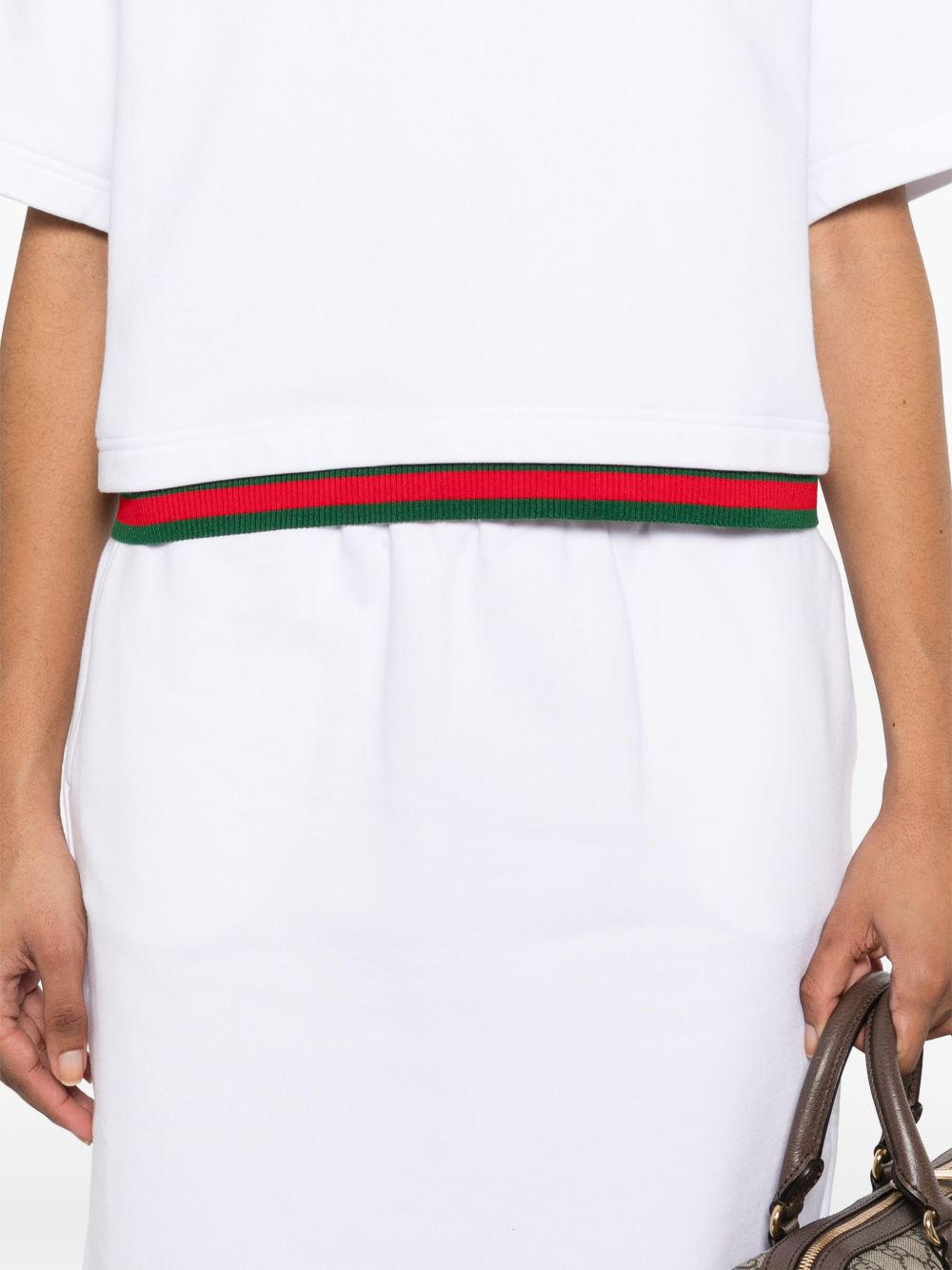 Web detail cotton t-shirt