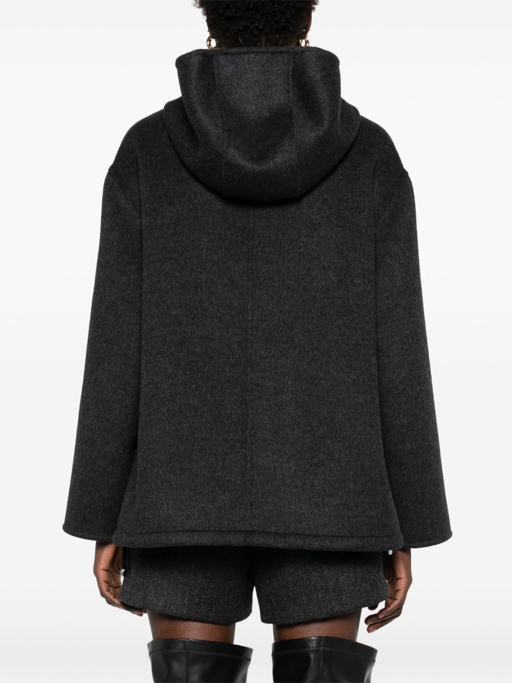 Wool and silk blend caban