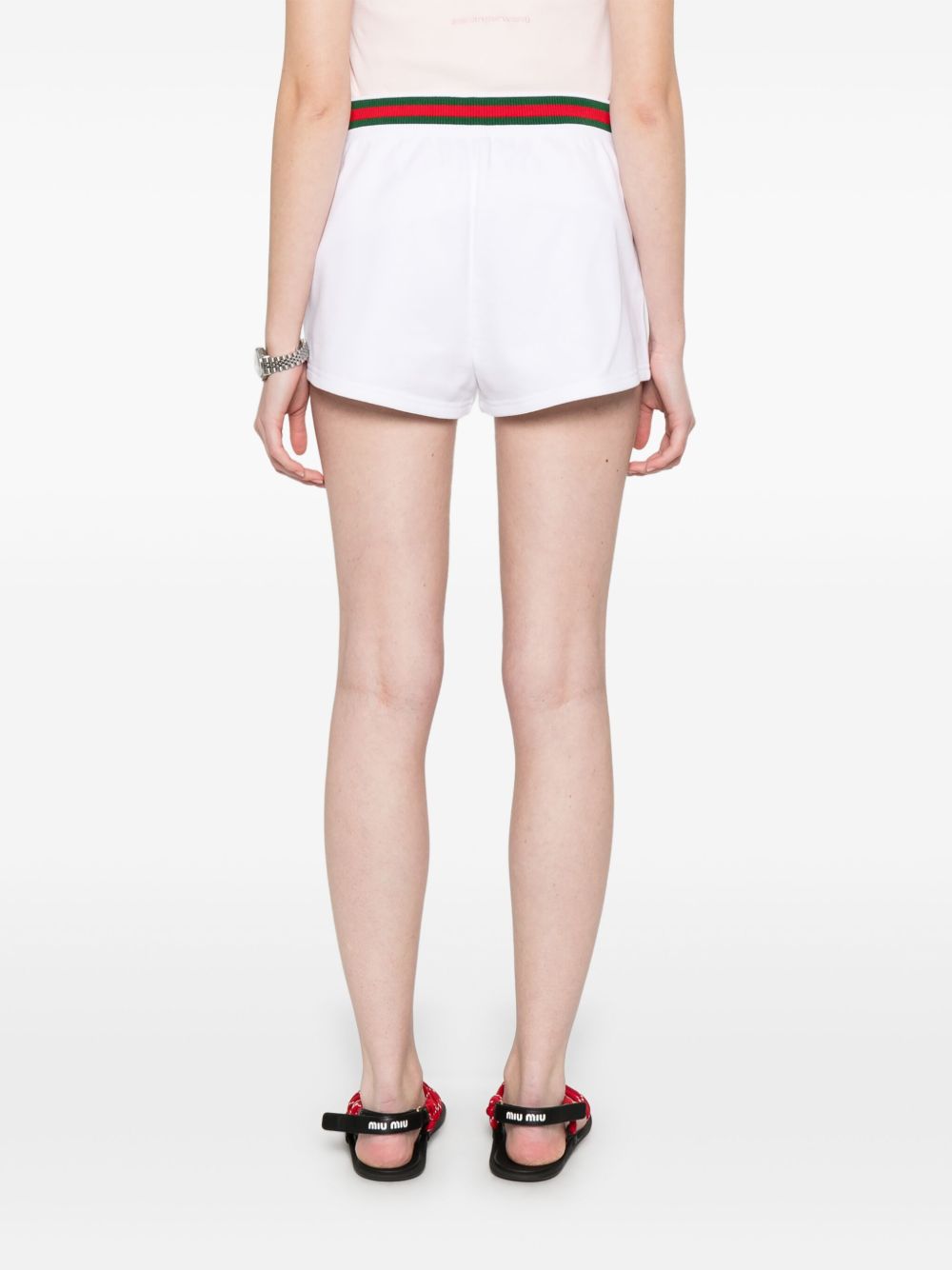 Web detail cotton shorts