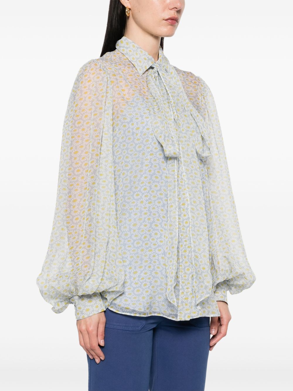 Chiffon silk shirt