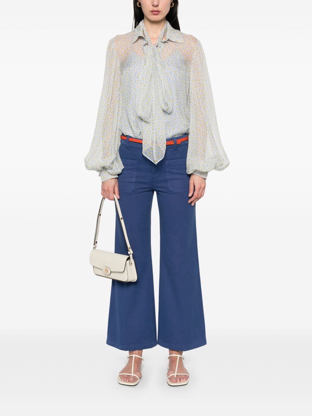 Chiffon silk shirt