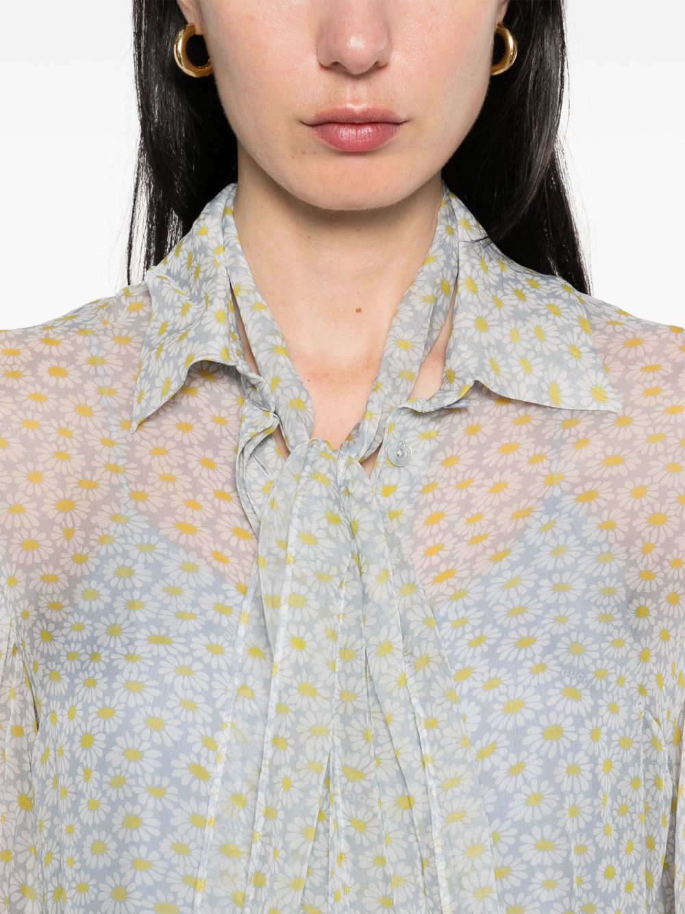 Chiffon silk shirt
